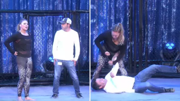 Ronda Rousey zerstört einen Typen in der Show von Ellen DeGeneres