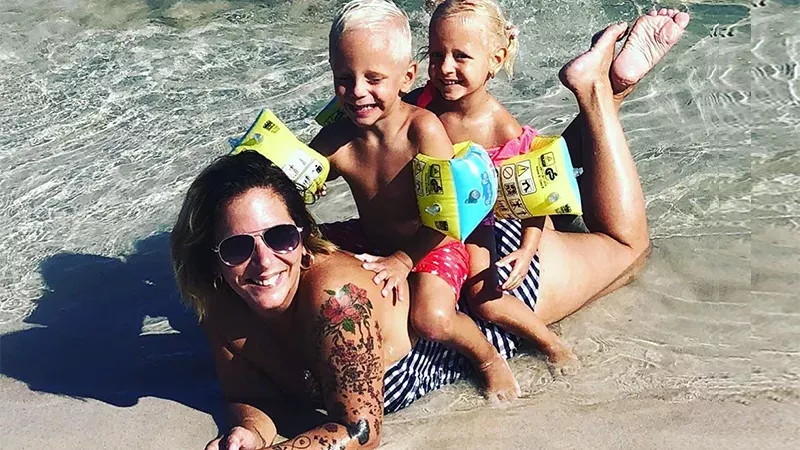 Danni geniesst die Zeit mit ihren Kindern