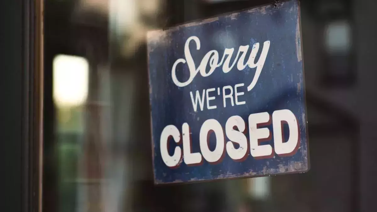 Schild "We are closed"